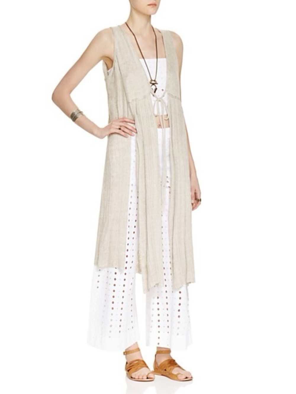Free People Baja Escape Sleeveless Duster Cardigan size XS